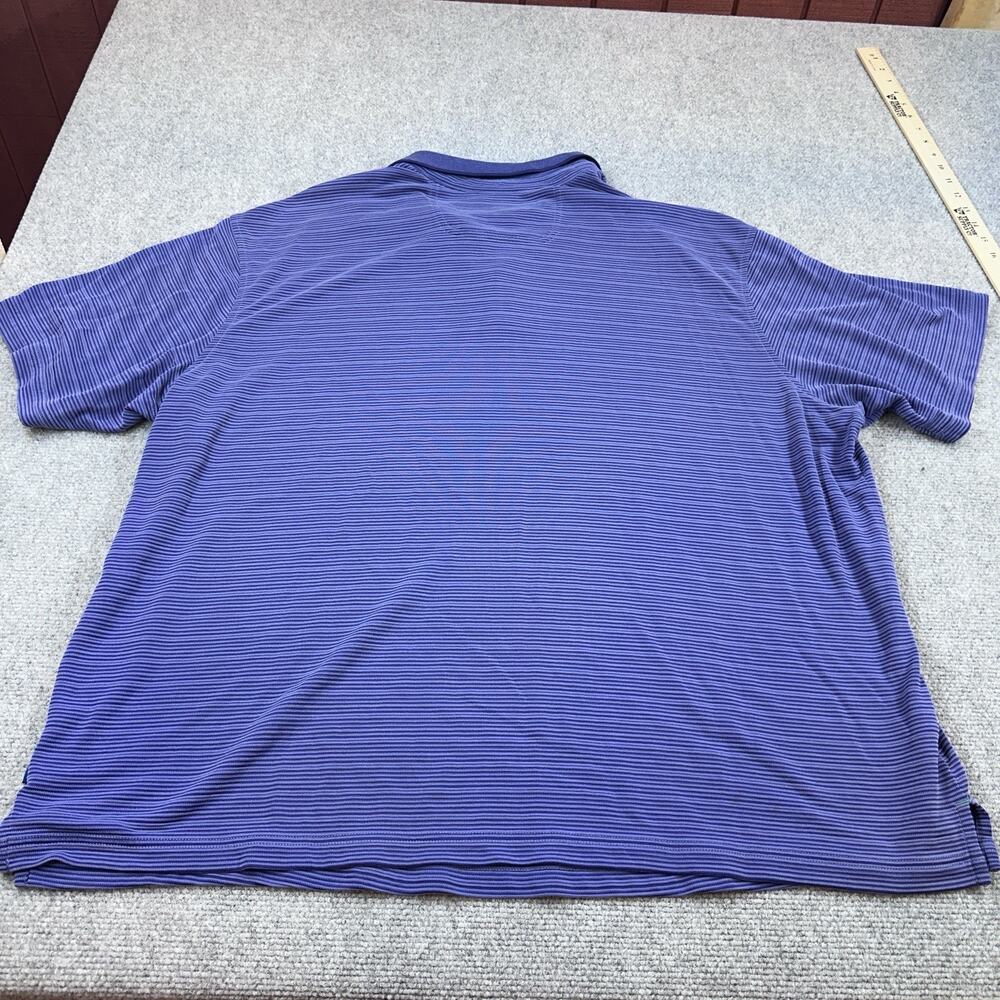 Tommy Bahama Polo Shirt Mens 2XL Blue Striped Modal Blend Golf Resort Relaxed - Picture 6 of 6